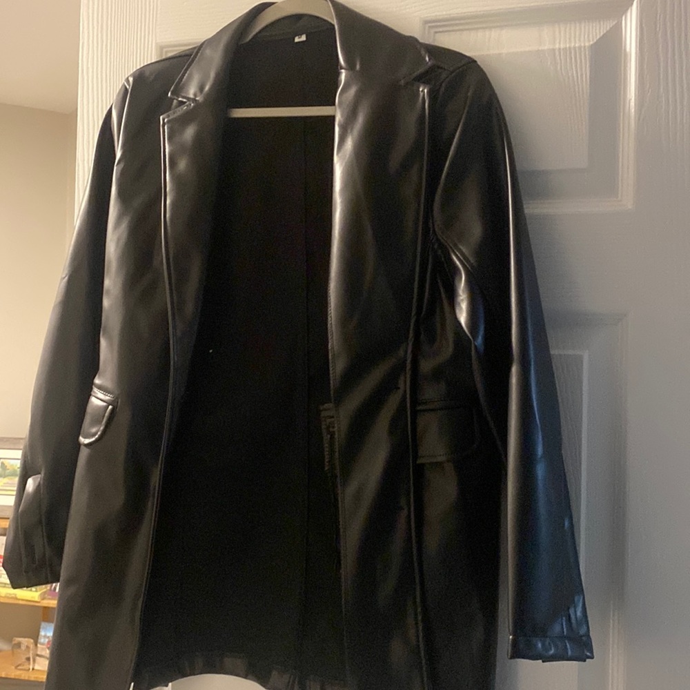 Faux Black Leather Jacket